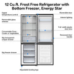Truarctic  TRBM1224SV Bottom Freezer Refrigerator