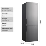 Truarctic  TRBM1224SV Bottom Freezer Refrigerator